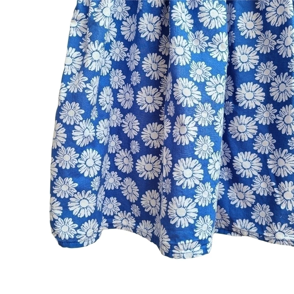 Oshkosh B'gosh Floral Daisy Print Dress, Blue And White, Size 12 Girl